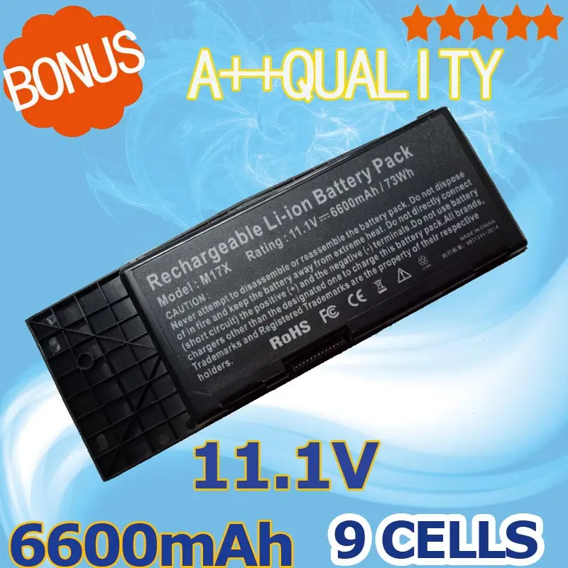 

11.1v 6600mAh Laptop Battery for Dell BTYVOY1 7XC9N C0C5M for Alienware M17X R3 R4 MX 17xR3 MX 17xR4 318-0397 451-11817