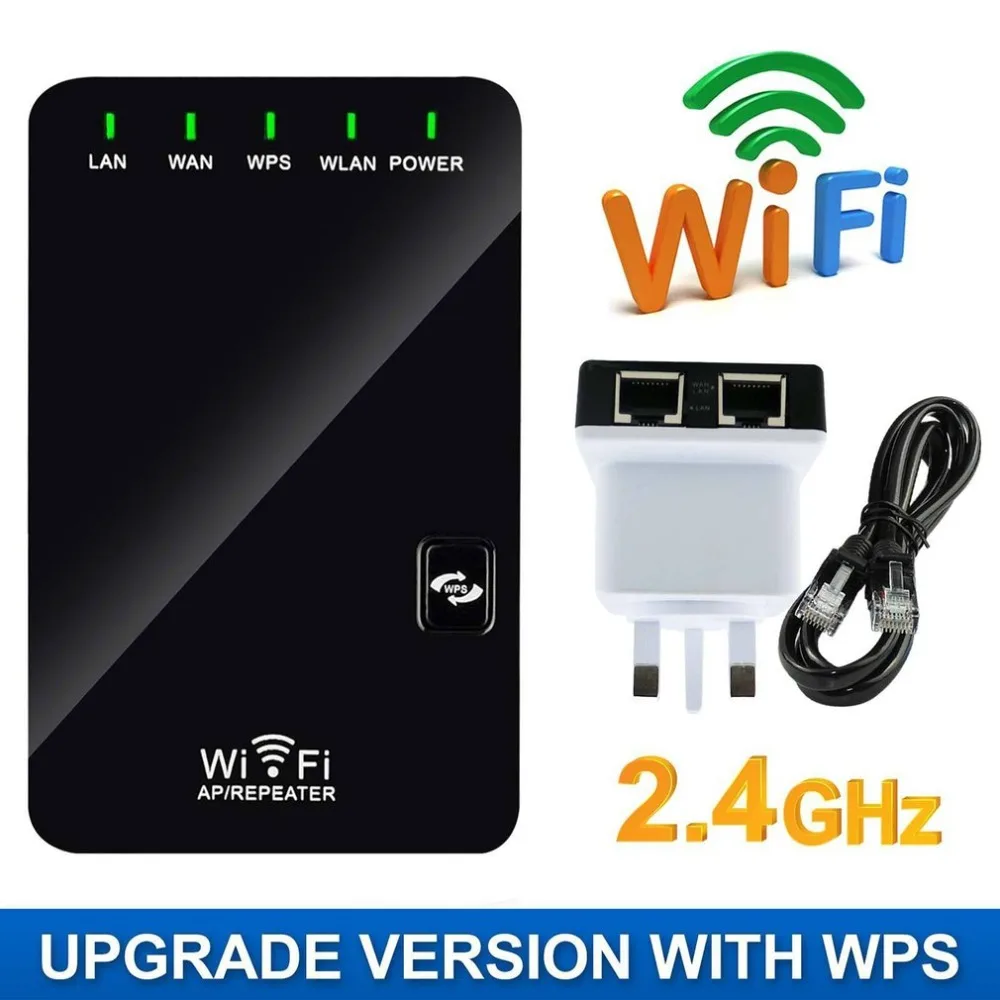 2,4G WiFi усилитель диапазона сигнала беспроводной сетевой расширитель маршрутизатор усилитель интернет-сигнала повторитель RJ45 США Великобритания ЕС вилка
