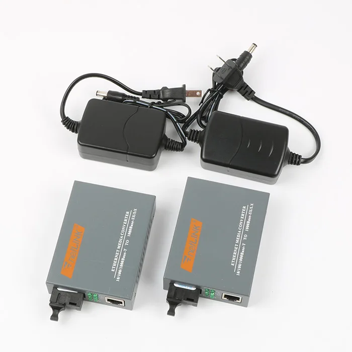 Одна пара HTB-GS-03 3 км netLINK 1000 м Одномодовый одноволоконный WDM волоконный медиаконвертер