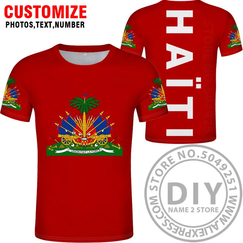 Style 8 HAITI футболка diy пользовательское имя номер hti футболка Национальный флаг страны ht французский гаитянская Республика колледж печать фото одежда - Цвет: Style 8