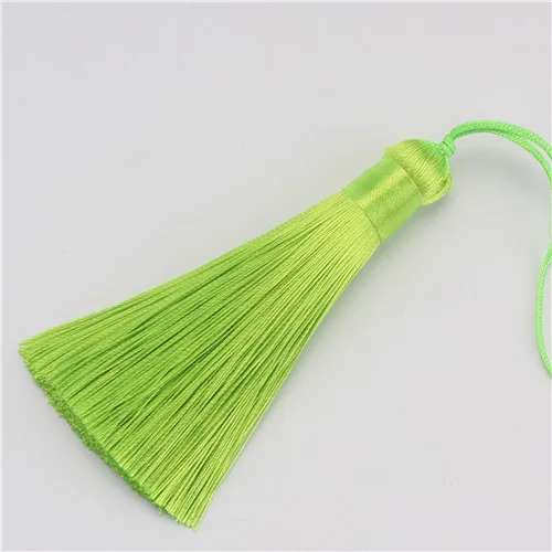 Light green Tassels 12 шт Ice шелк против морщин кисточки подвеска «сделай сам» Материал Цвет шнур пышные кисточки отделкой вечерние одежды шторы декоративные кисточкой - Цвет: Light green Tassels