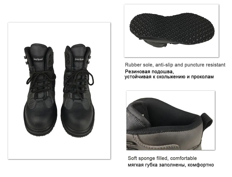 Fly Fishing Waders Pants Outdoor Hunting Wading Pants and Shoes Aqua Sneakers Rubber Sole Fishing Boots Rock Shoes FYR1
