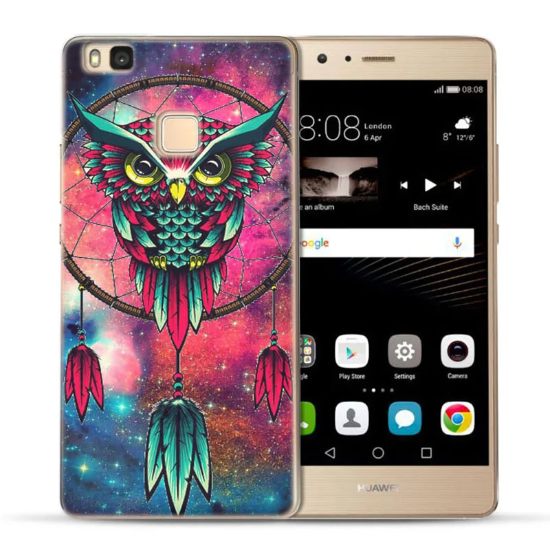 MLCRIYG мягкий чехол для телефона Huawei P9 Lite/P8 Lite/P10 Lite TPU красочный пейзаж Bean Сова