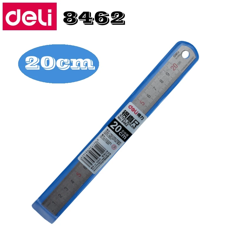 1 шт. Deli 8461/8462/8463/8464 офисный стол стальная линейка прямая Линейка металлическая линейка Нержавеющая Сталь Линейка 15 см 20 см 30 см 50 см