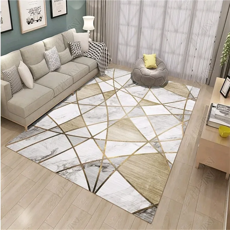 Мрамор хлопковые полосатые ковер Nordic современный простой спальня and Carpets