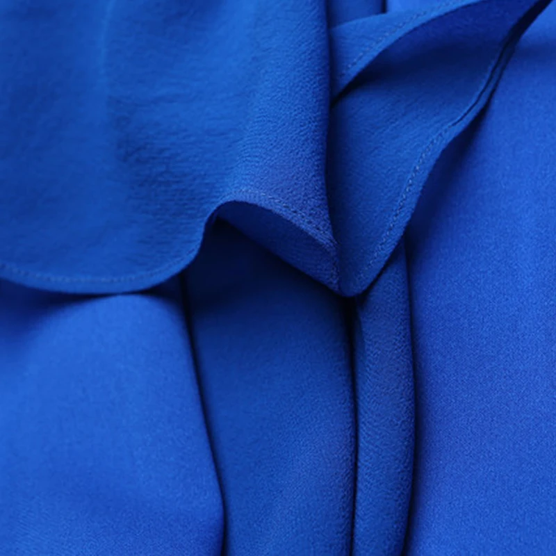 Женское платье-туника VOA синее платье из тяжелого шелка плиссированное большого