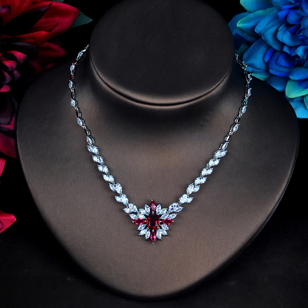 Ювелирный Комплект из колье и серёг с фианитами|Ювелирные наборы| |