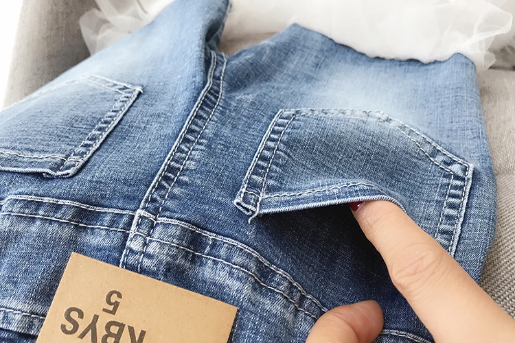 Весенне-летние джинсовые штаны для девочек малышей детские джинсы модные