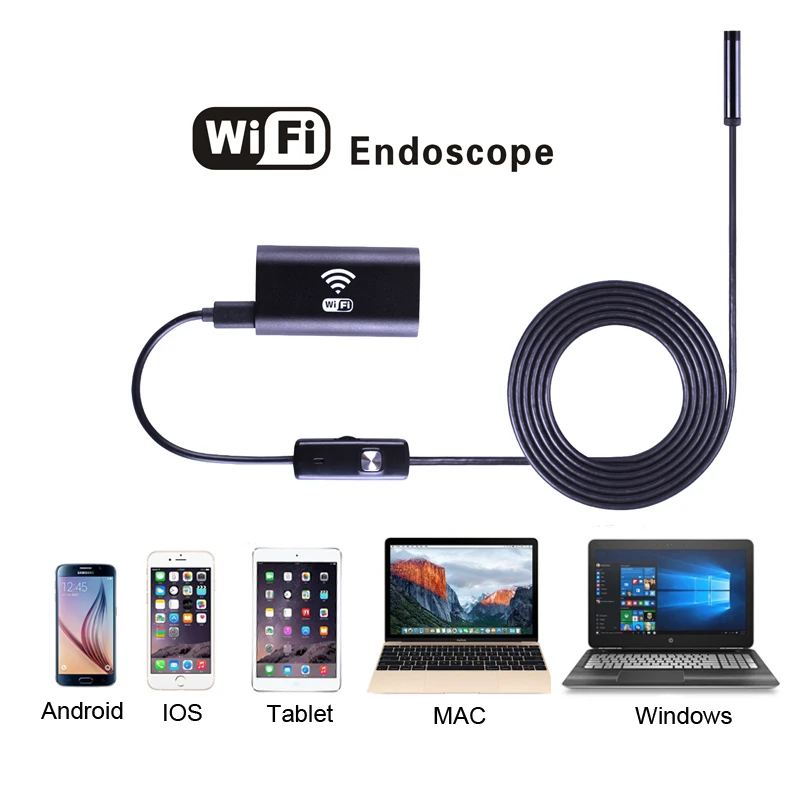 8 мм HD720P Беспроводной WI-FI эндоскопа Камера 5 м 3.5 2 1 USB HD Водонепроницаемый для andoird