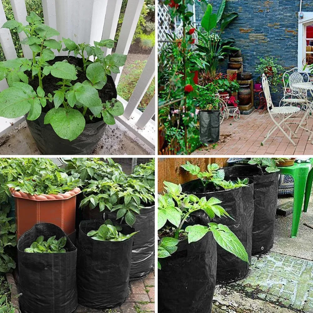 Многоразовые ПЭ тканые выращивание картофеля посадки садовые горшки плантаторы