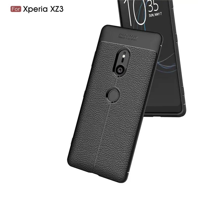 Для Sony Xperia XZ3 чехол Обложка 6 0 дюймов на заднюю панель из искусственной кожи для