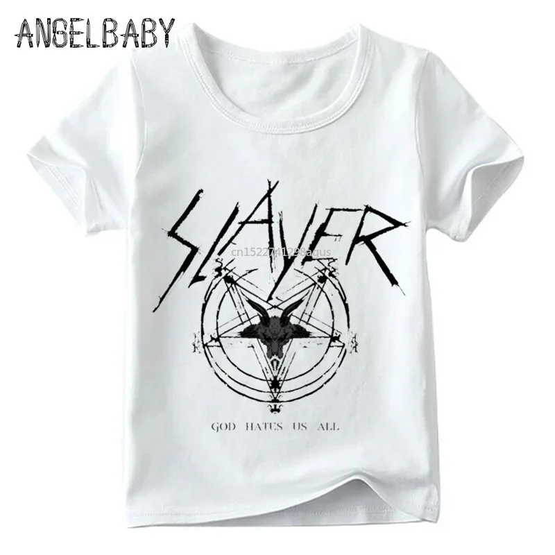 Детская футболка с принтом скоростного металлического Slayer детские летние топы