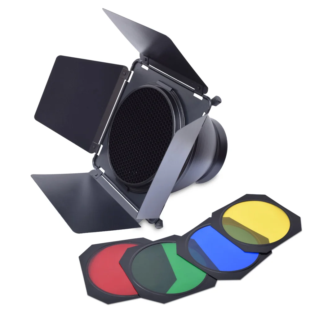 Амбар дверь сотовая сетка и фильтр + стандартный отражатель комплект для Elinchrom