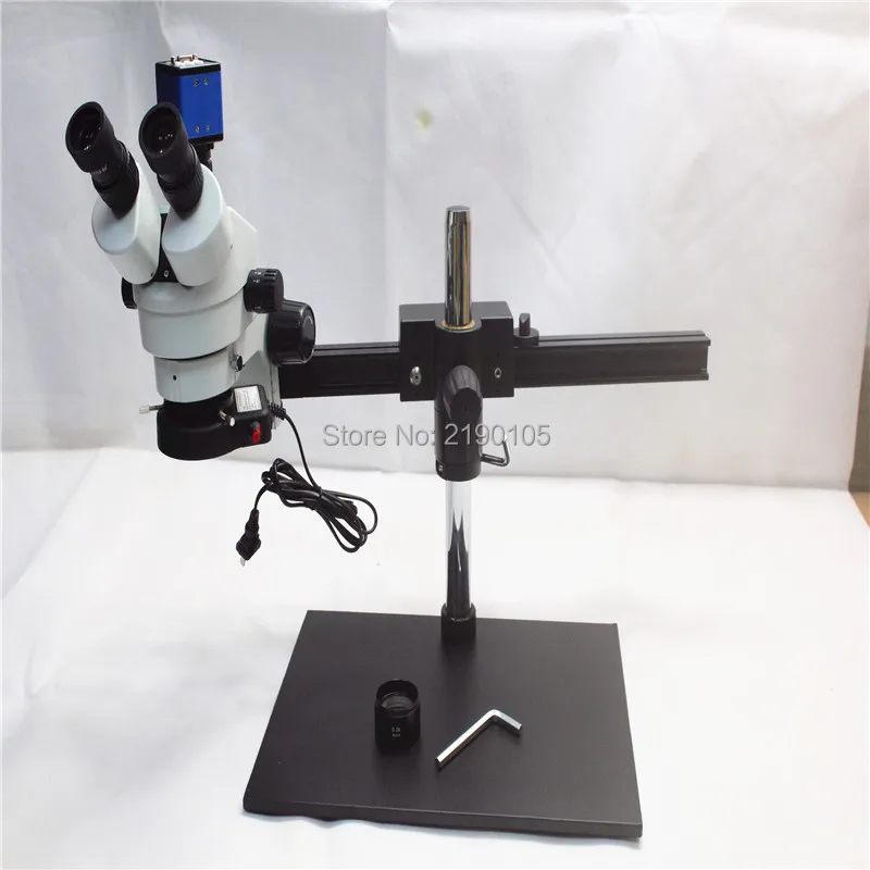 

3.5X~90X Trinocular Guide Stereo Zoom Microscope With HD VGA Video Camera 25cm Working Distance LED Light Source Phone Repair
