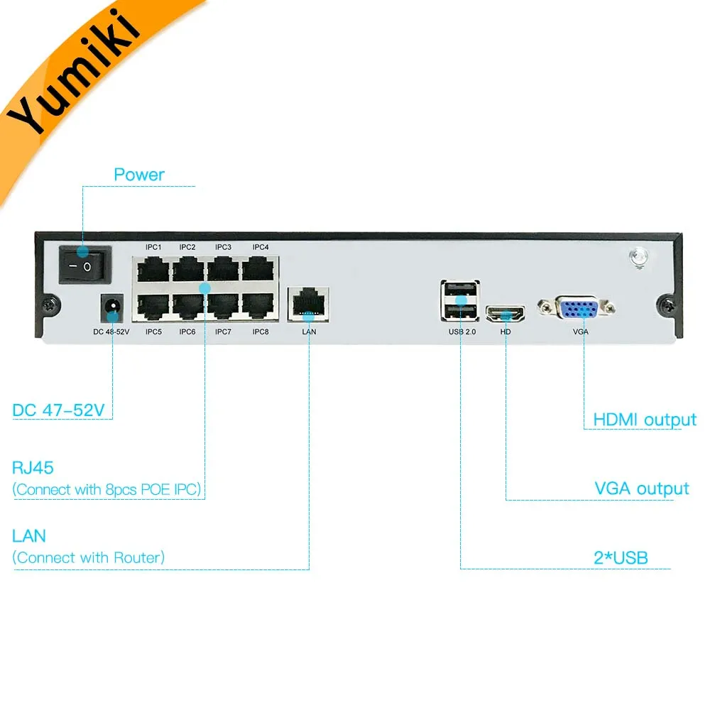 8CH H.265 1080P POE Camera NVR Kit CCTV System IP Outdoor Video Security Surveillance Set Waterproof P2P AEEYE2.0 | Безопасность и