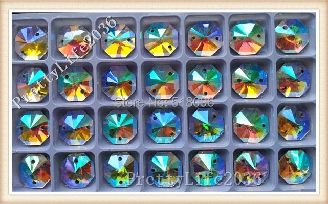 Великолепная AB Стекло 14 мм пришить Швейные Кристалл аксессуары из стразов