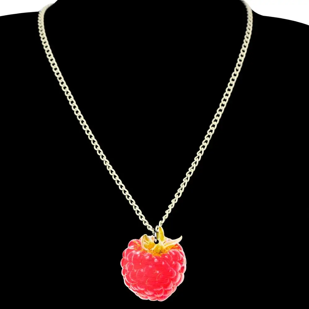 WEVENI набор акриловых украшений милое ожерелье с красной малиной серьги подвеска