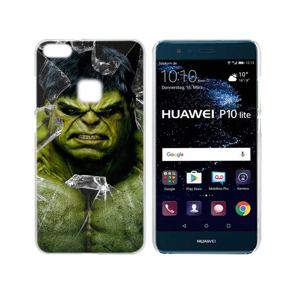 SHELI Невероятный Халк Прозрачный жесткий чехол для телефона чехол для huawei P8 P9 P10 P20 Lite Plus Pro mate 10 Lite - Цвет: 005