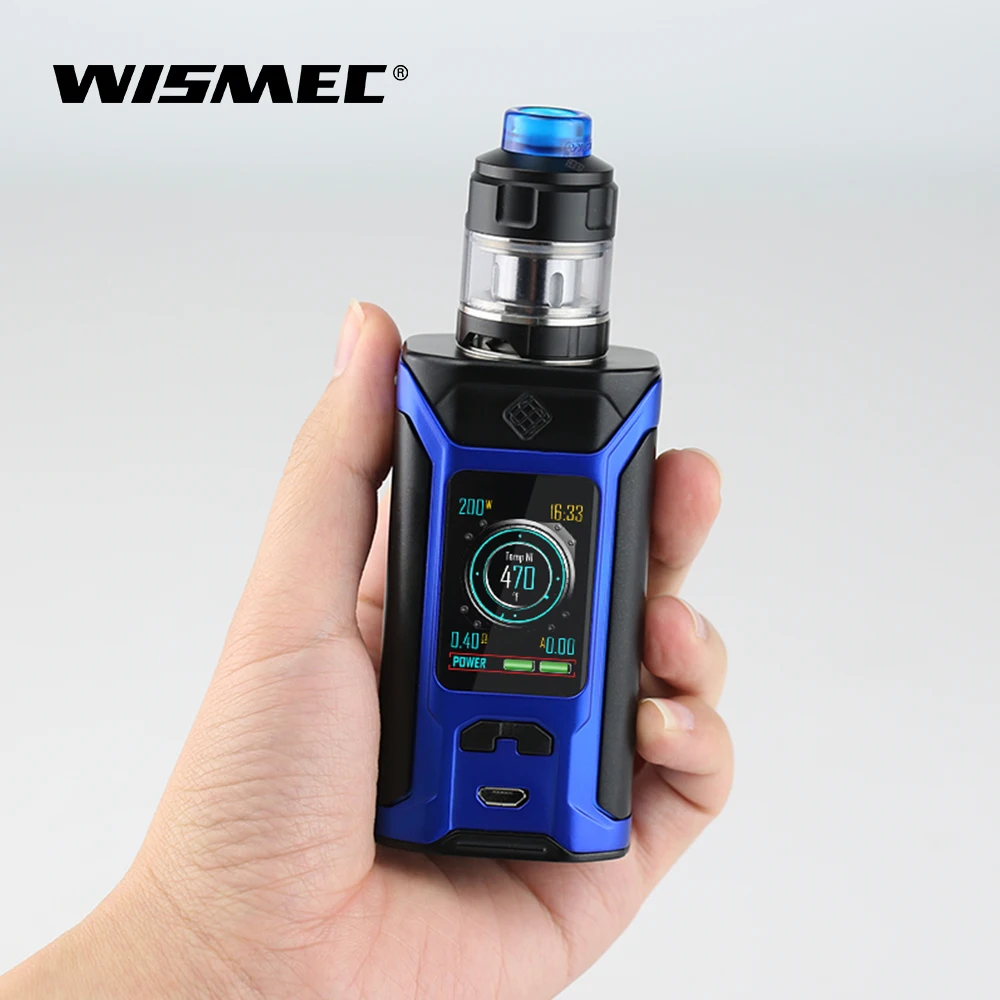 Оригинальный wismec извилистые RAVAGE230 с GNOME Evo Комплект 2 мл/4 мл 230 Вт Выход VW/TC Ni/TC Ti/TC