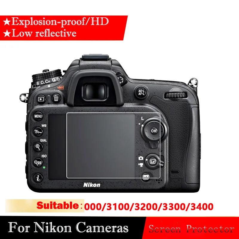 Оригинальный протектор экрана из закаленного стекла для Nikon D3000 D3100 D3200 D3300 D3400