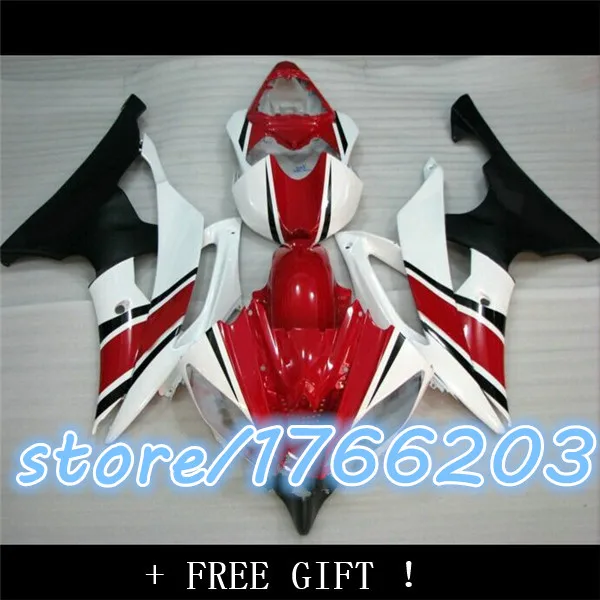 Красный белый для YZFR6 08-11 YZF R6 2008-2011 08 09 10 11 YZF-R6 2008 2009 2010 ABS Полный комплект