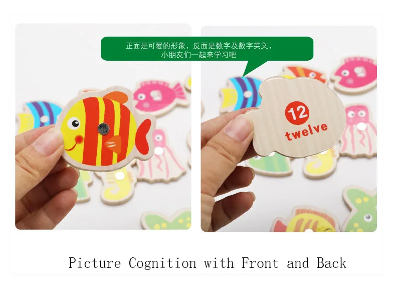 Магнитные рыболовные игрушки деревянная Магнитная рыболовная игра Ранние