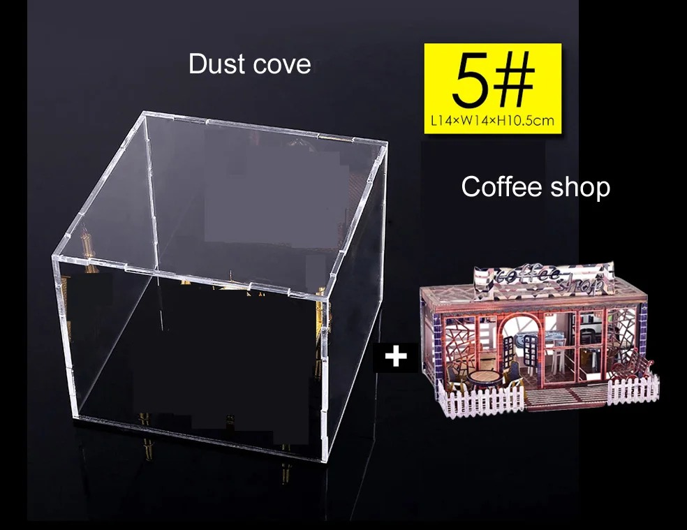 Nanyuan 3D Металл PuzzleL тема домик Строительная модель DIY лазерная резка сборка головоломки игрушки настольные украшения подарок для проверки - Цвет: Coffee with box