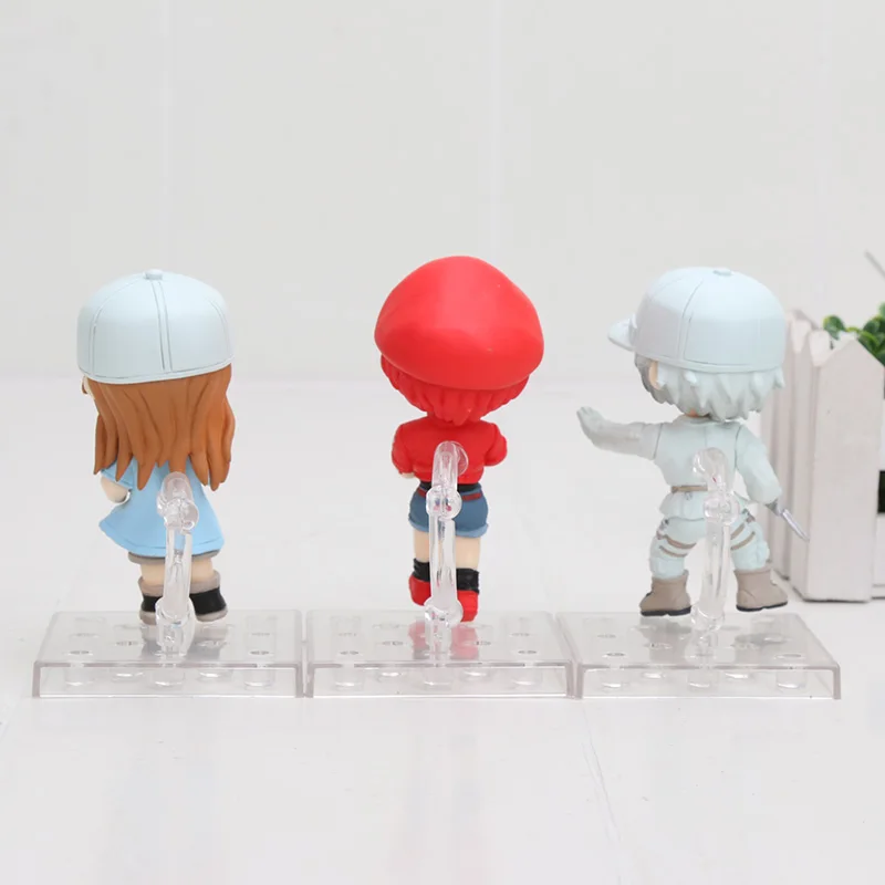 Hataraku Saibou 3 шт./компл. фигурки 1/10 масштаб окрашенная фигурка красная кровяная клетка белая кровяная клетка ПВХ фигурка игрушки