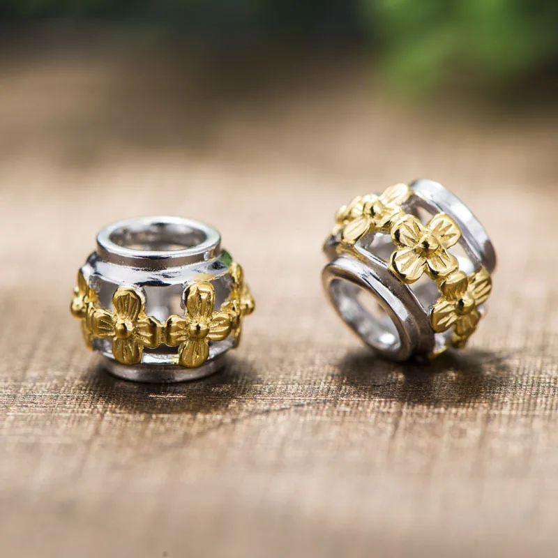 925 Серебряные ювелирные изделия Аксессуары Ретро Фонари большое отверстие