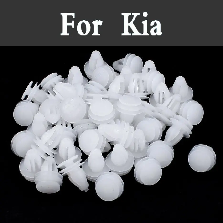 2018 Новый 100 шт. стайлинга автомобилей Пластик заклепки двери фиксаторы белый для