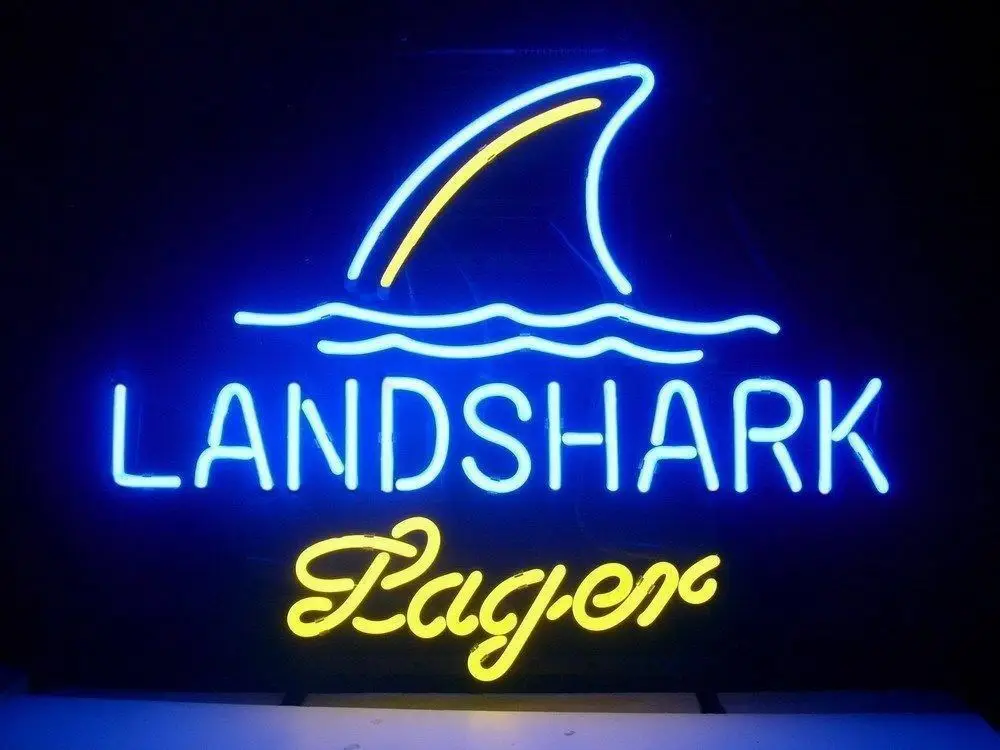 

Landshark Lager Glass Neon Light Sign Beer Bar