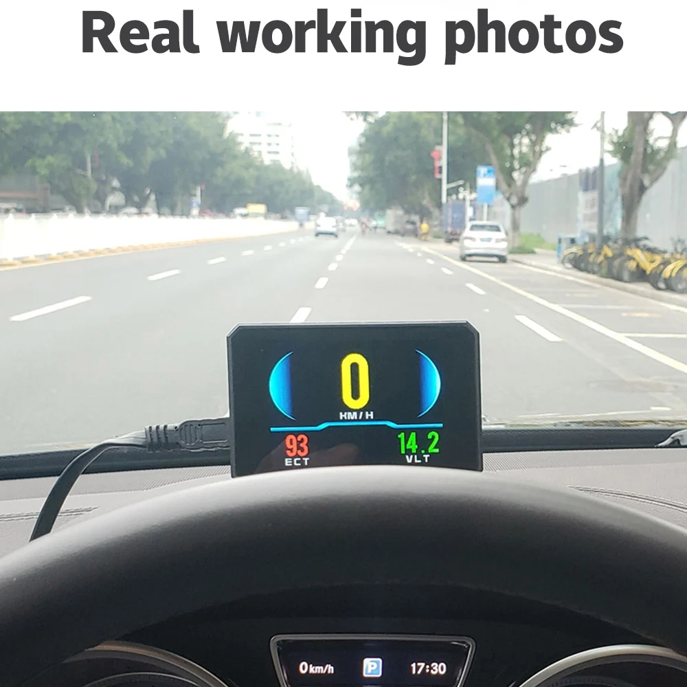 OBDSPACE P16 3 9 ''HD TFT OBD2 автомобилей HUD Head Up Дисплей бортовой компьютер Спидометр Turbo