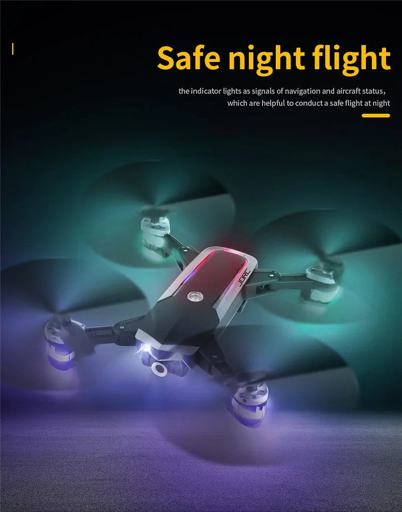 JDRC JD-20S JD20S WiFi FPV RC Дрон с широкоугольным 2MP HD камерой Профессиональный вертолет складной Дрон RC Квадрокоптер игрушки RTF