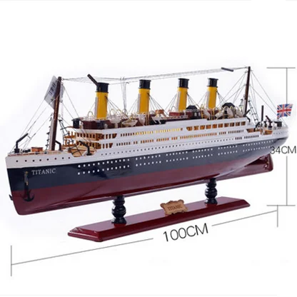 Fashion Titanic Model Decoration Wood Sailboat Craft Ship Simulation Lights Cruise Creative Decor | Дом и сад