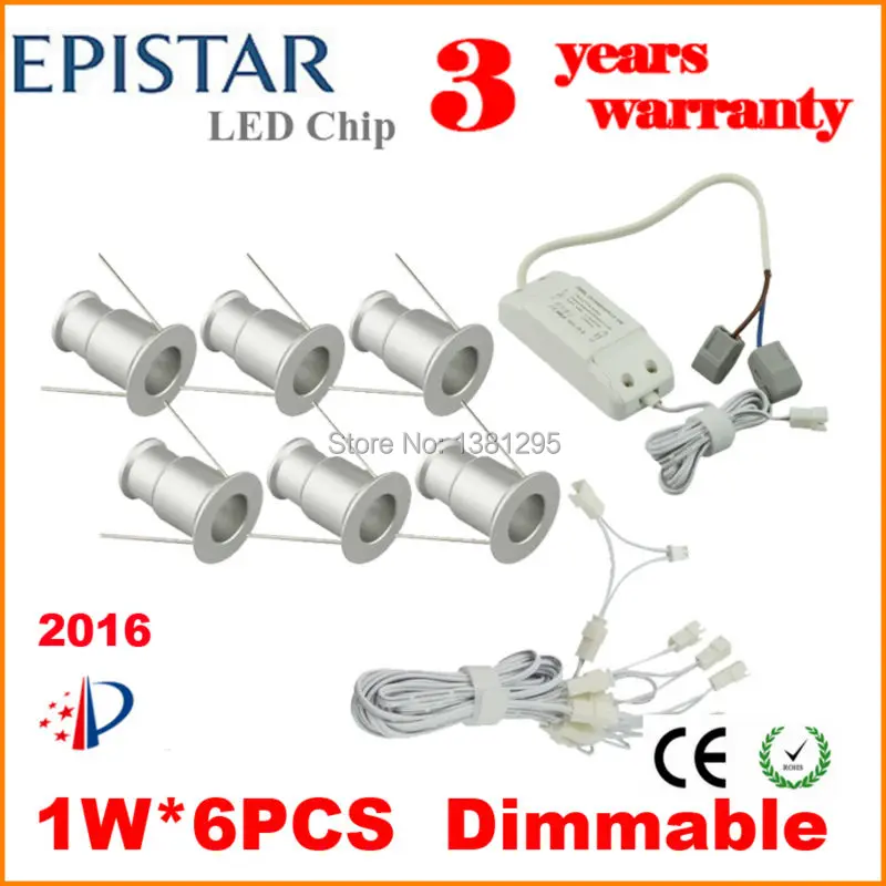 Mini LED Light Ceiling Lamp Dimmable Recessed Spot 1W 6PCS/Set Star Lighting Design Bedroom Bathroom Kitchen DHL | Лампы и освещение