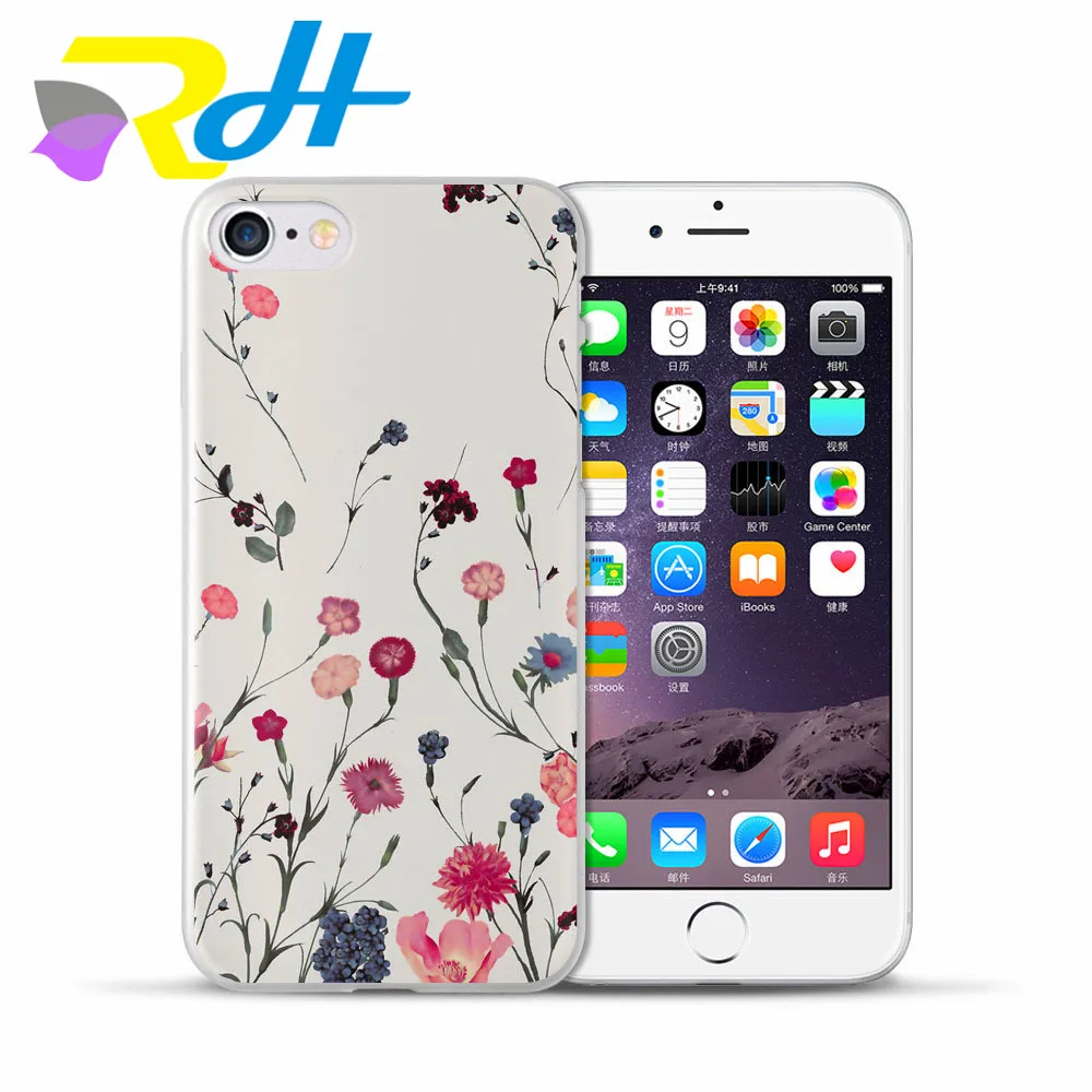 Основа для Apple IPhone X Xr Xs Макс 5 5S SE случае 6 S 7 8 плюс 6splus задняя крышка Мандала Цветок