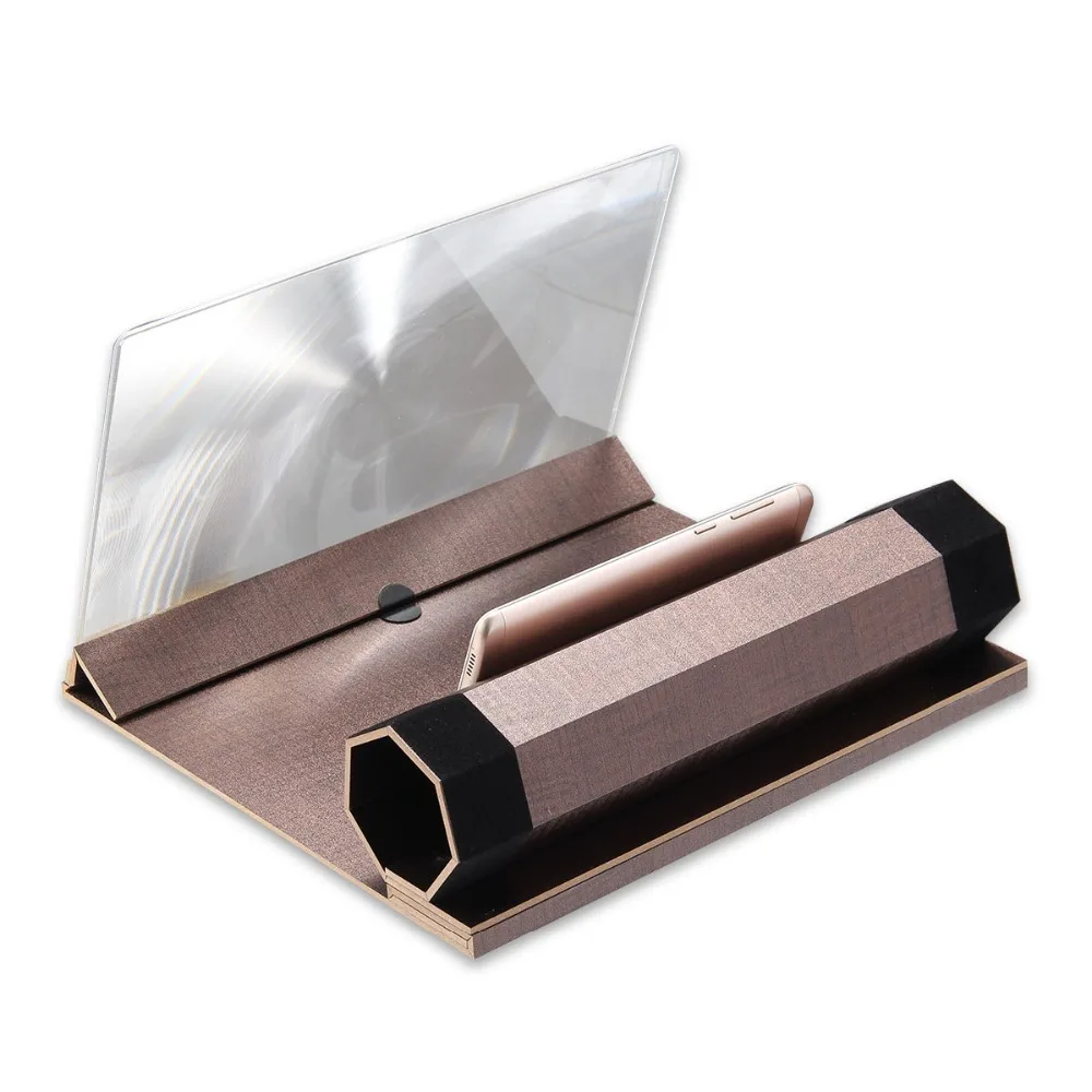 12 ''деревянный мобильный телефон экран Лупа анти излучение увеличитель