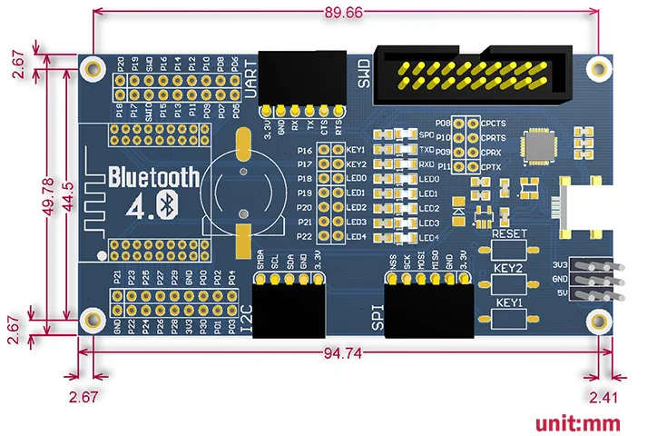 Модуль BLE400 Bluetooth 4 0 2 4G беспроводной модуль материнской платы с разъемами
