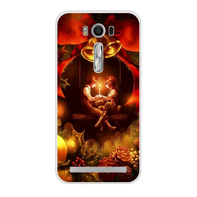 Для ASUS ZenFone 2 Laser ZE500KL чехол рождественский сезон дизайн спины и силикона с откидной крышкой чехол для Asus ZE500KL чехол для телефона TPU Защитный чехол - Цвет: 19