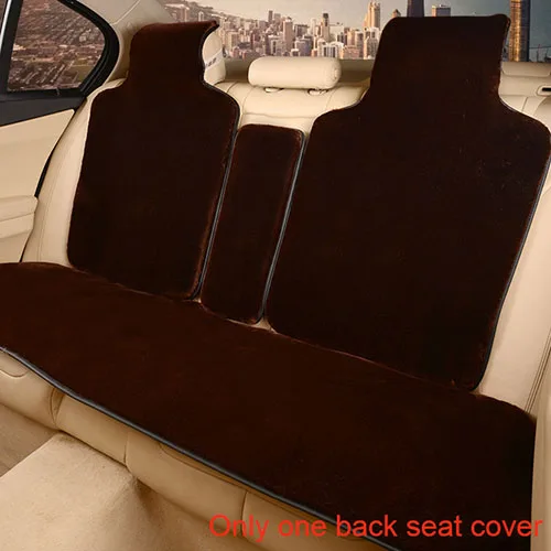 Back seat Brown 2 шт. зимние толстые плюшевые подушки для автомобильных ушей, теплые/O SHI автомобильные мягкие чехлы для сидений, чувствовать себя комфортно - Название цвета: Back seat Brown