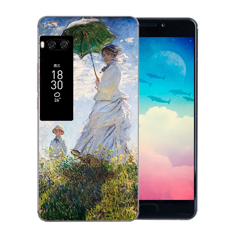 Силиконовые ТПУ чехлы для телефонов 5 7 дюйма Meizu Pro Plus чехол Ван Гог шаблон Fundas