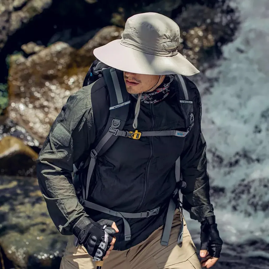 

Bucket Hat Cap Fishing Hunting Safari Summer Men Sun Hat Fisherman Hat Men and Women Outdoor Caps Straw Bucket Hat