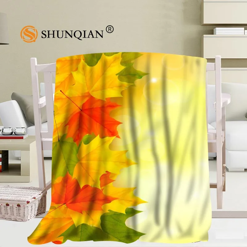 Оригинальное одеяло для путешествий с узором в виде осенних листьев домашнее
