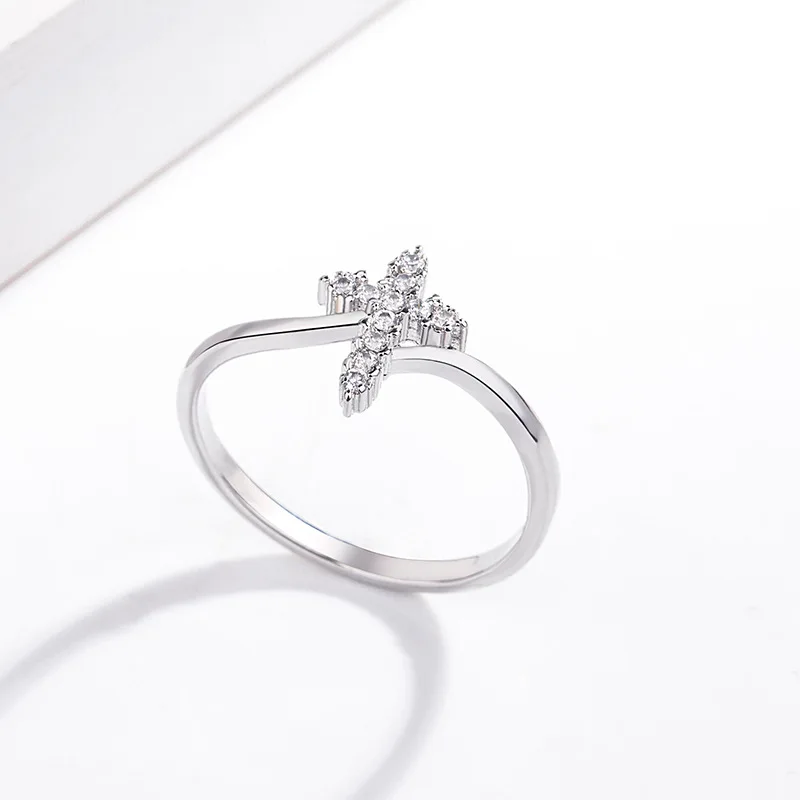 Высокое качество 1 шт Европа и Америка Циркон христианское Кольцо Крест Иисуса