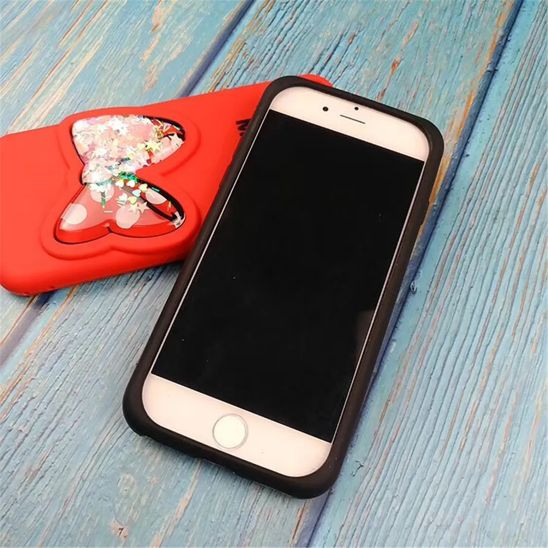 KINBOM For Iphone 6 6s 7 8plus Cartoon Phone Case Cute Minnie Mickey Anti-Knock Shell 6plus X 10 Soft Silicone | Мобильные телефоны