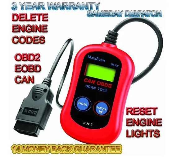 MS300 OBD II автомобиля диагностический инструмент неисправности читатель