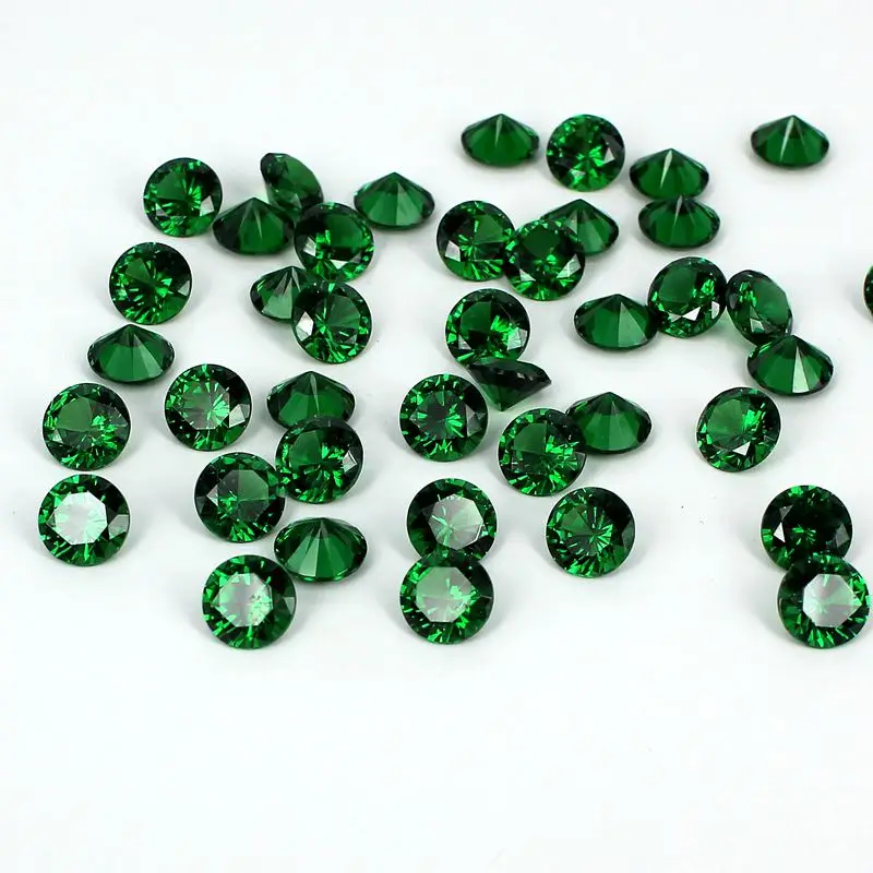 

Cubic Zirconia Stones 4-18mm Emerald Color Round Pointback Design Beads 3D Nail Art Decorations Supplies For Jewelry Accessories