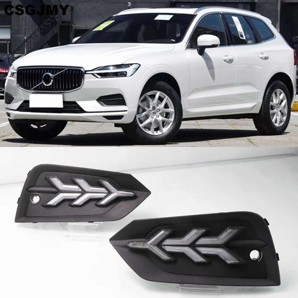 Дневсветильник ходовые огни CSGJMY 1 пара светодиодный дневсветильник для Volvo XC60 2018