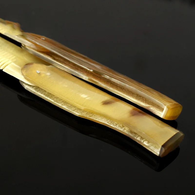 1 шт. Полезная ручная резная Антистатическая расчески из бычьего рога для