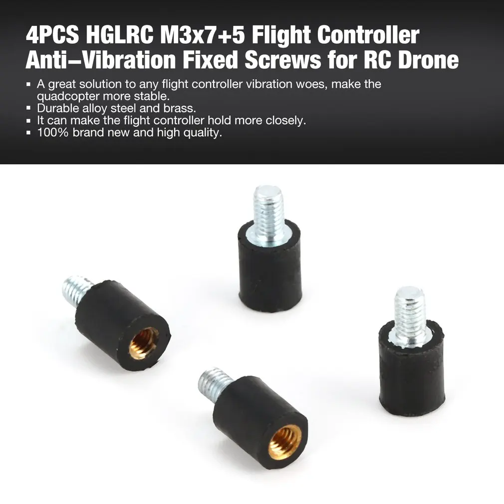 HGLRC 4 шт. M3x7 + 5 Контроллер полета анти вибрация демпфер Демпфирование